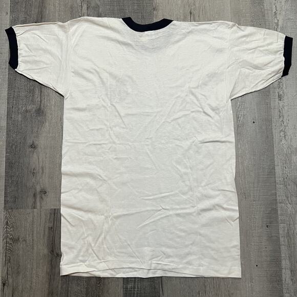 NWT 1980s Notre Dame Fighting Irish White Champion Football College T Shirt - Picture 3 of 4